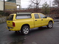 Dodge Fiberglass with Toolbins Open